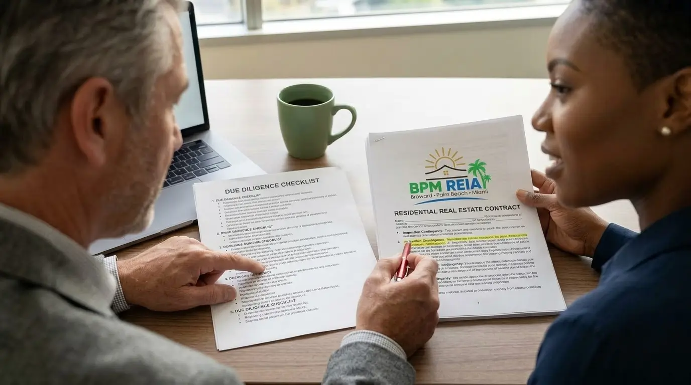 Florida real estate mentor and investor reviewing red flags in a mentorship agreement