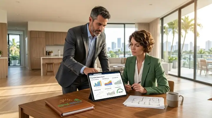Investor evaluating real estate mentor reviews online