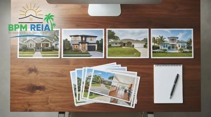 Comparable sold homes laid out to estimate after repair value