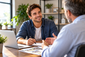 New real estate investor learning from an experienced professional.